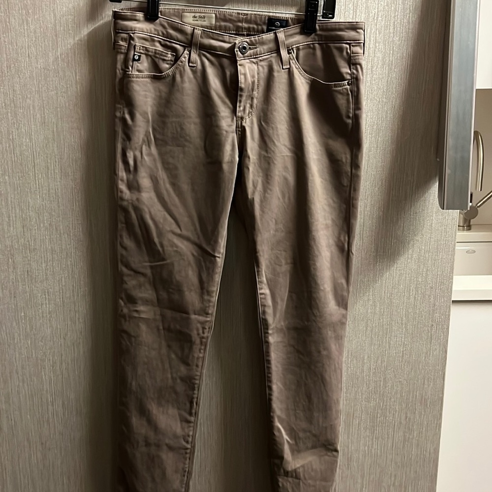 AG Jeans "The Stilt" Cigarette Leg Pants in Mocha/Brown